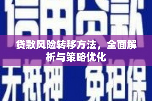 延长贷款风险转移方法，全面解析与策略优化