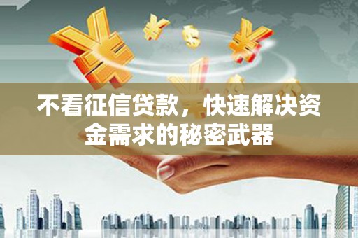 延长不看征信贷款，快速解决资金需求的秘密武器
