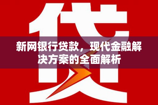 延长新网银行贷款，现代金融解决方案的全面解析