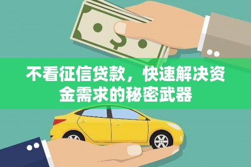 延长不看征信贷款，快速解决资金需求的秘密武器