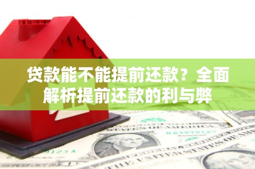 延长贷款能不能提前还款？全面解析提前还款的利与弊