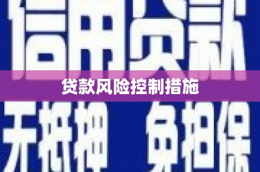 延长贷款风险控制措施